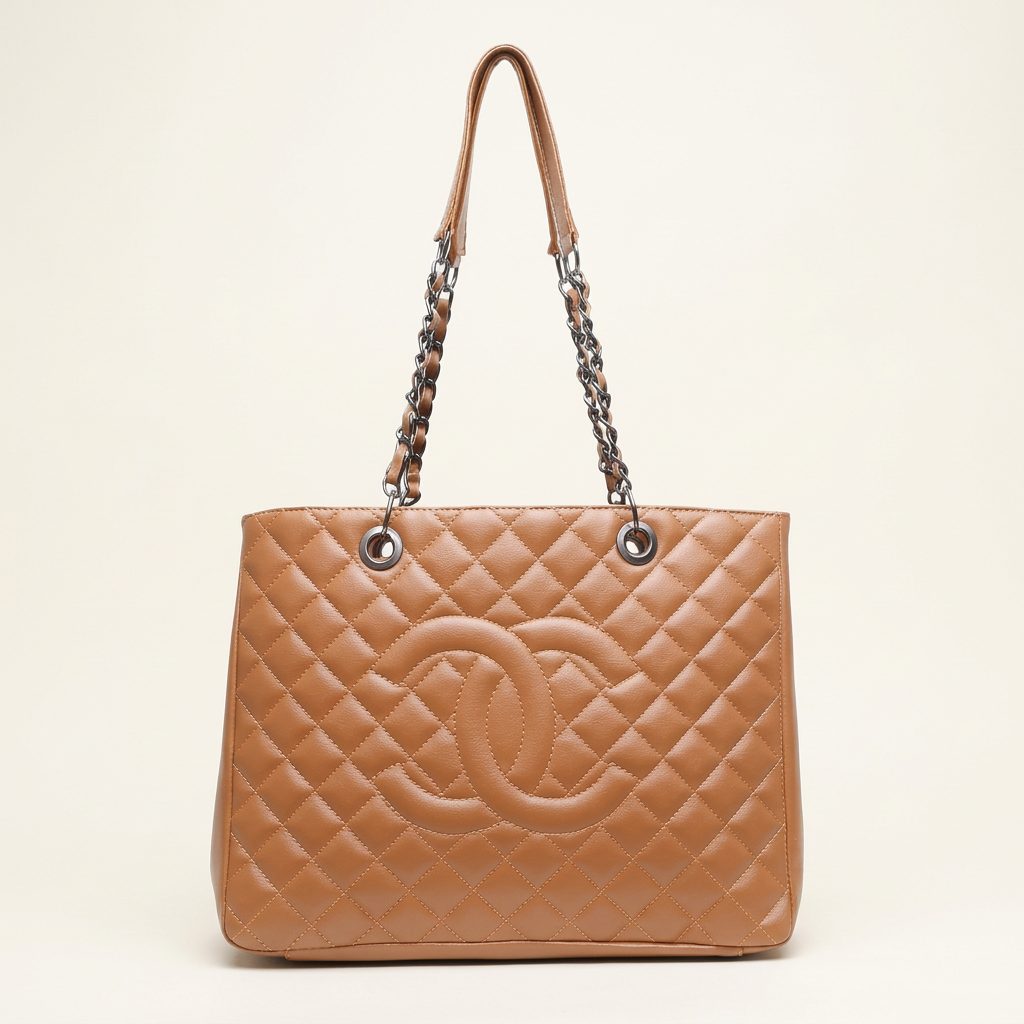 Bolsa Chanel Shopping Matelassê com Corrente completa