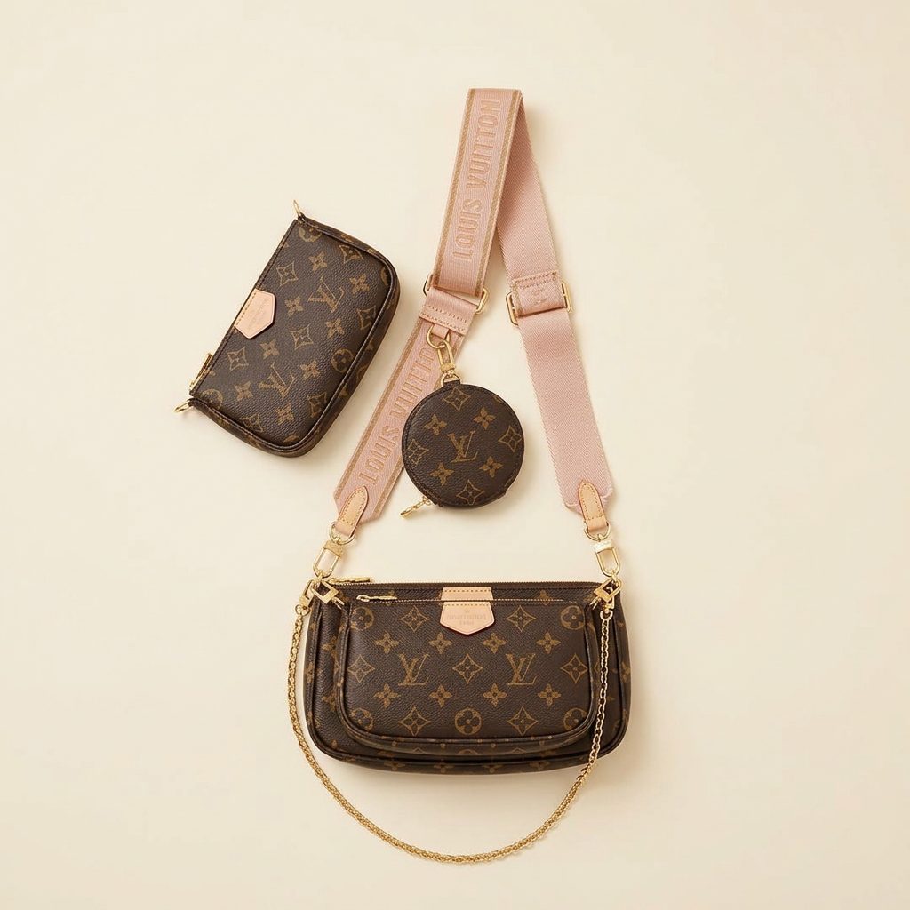 Bolsa Louis Vuitton Multi Pochette 3 em 1 completa