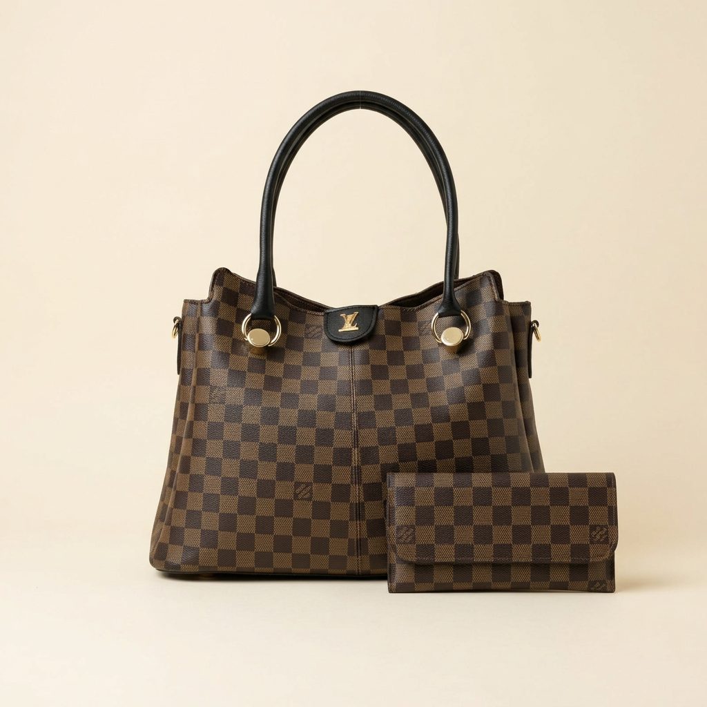 Bolsa Louis Vuitton Tote com Carteira completa