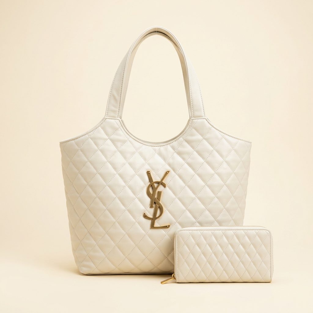 Kit Saint Laurent 2 Peças Shopping Bag Matelassê completa